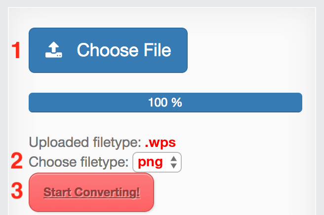 How to convert WPS files online to PNG